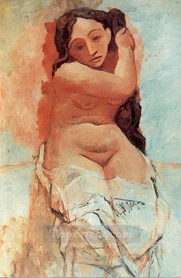 La coiffur 1906 抽象的なヌード油絵